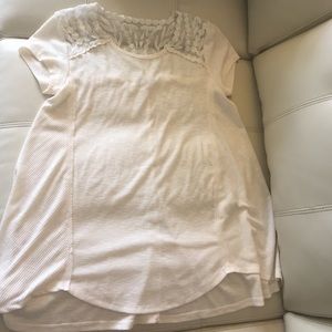 Cream Top with Lace back