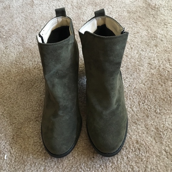 Olive Green booties