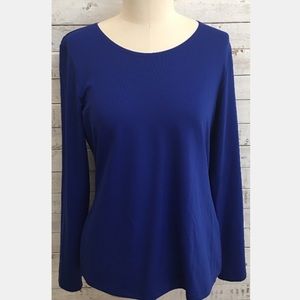 Worth New York Royal Blue Stretch Top long Sleeve