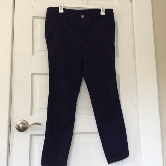 Dark purple skinny jeans