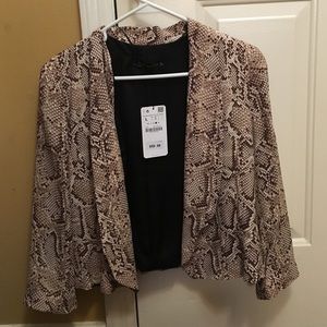 ZARA Snakeskin Patterned Blazer