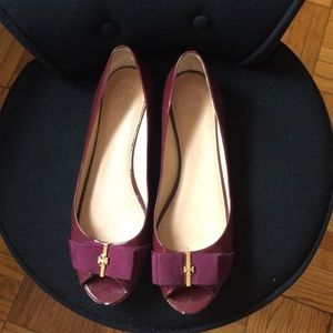 Tory Burch peep toe flats