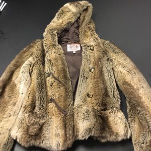 JUICY COUTURE FAUX FUR COAT