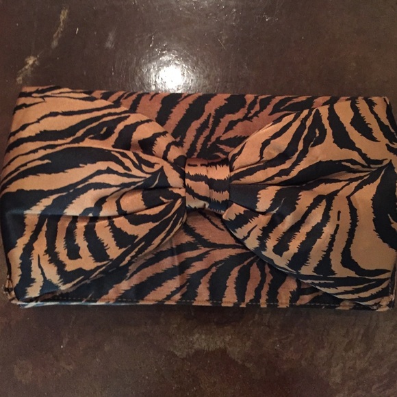 Betsey Johnson tiger print clutch