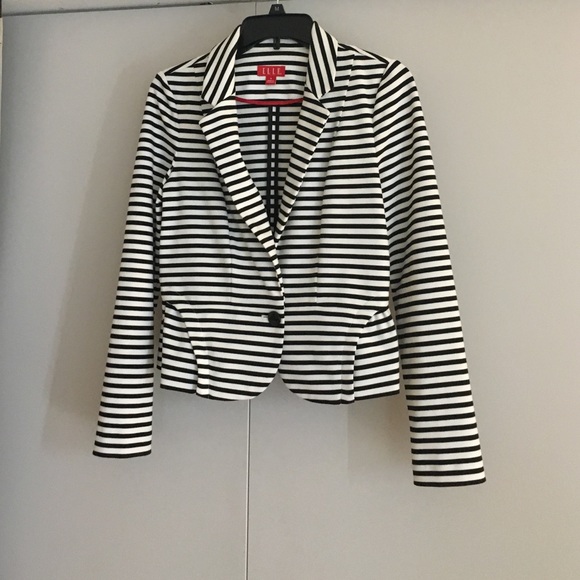 Black & White Striped Blazer