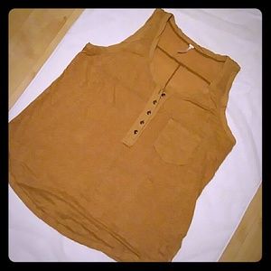 Adorable Free People top in mustard yellow. Boho s