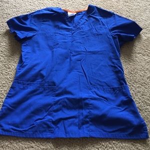 Royal blue scrub shirt