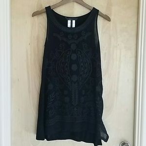 BCBG Beautiful Black Tunic Tank