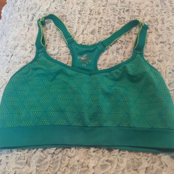 Green sports bra