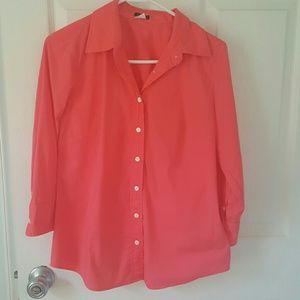 J Crew Coral Button-up shirt