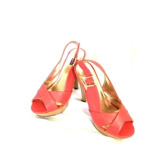 Charlotte Russe coral heel