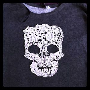Skull knit top.