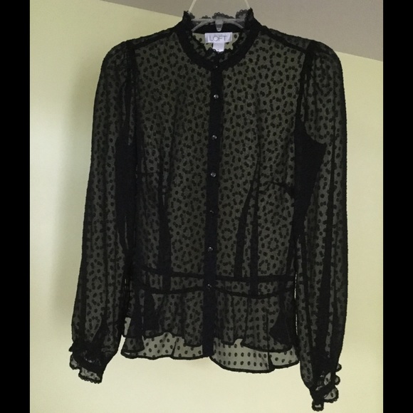 Black long sleeve top