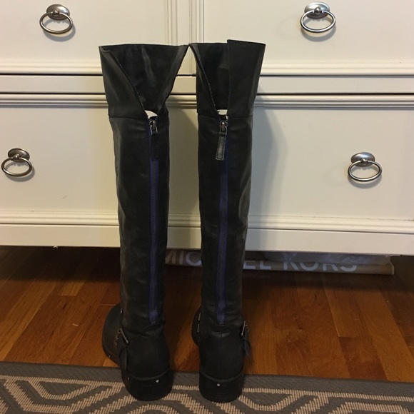 Kensie Girl Black Biker Boots - Picture 3 of 4