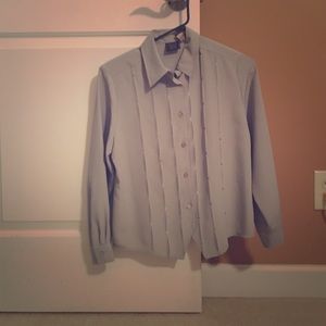 Women's petite button down top