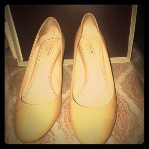 Coach nude kitten heels