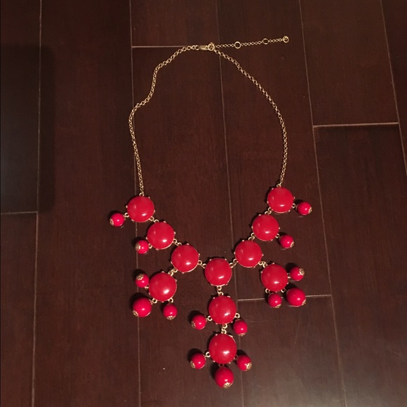 Red Bubble necklace with adjustable chain