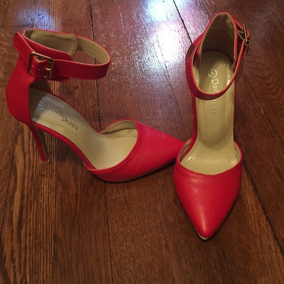 Red Strap Heels