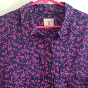 GAP horse pattern blouse