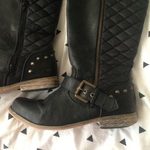 Quilted Steve Madden Motorcycle Boots