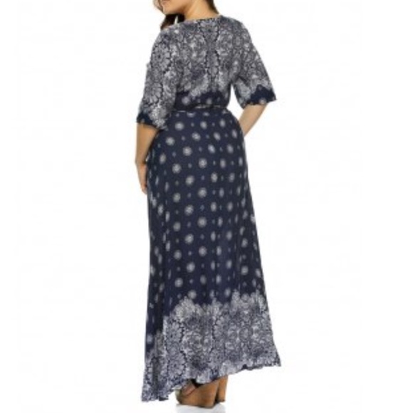 Beautiful cotton faux wrap dress! - Picture 3 of 4