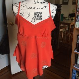 EUC New York & Company orange top