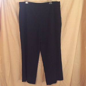 Larry Levine Classics Black Dressy Pants 22W
