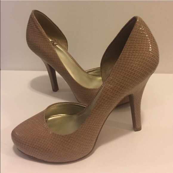Fergalicious Shoes - Tan 4.25" Heals