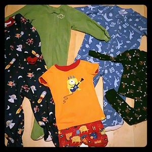 12 to 18 month boy pajamas lot !