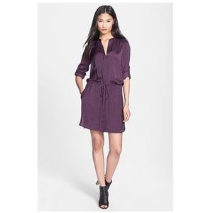 Vince long sleeve silk dress