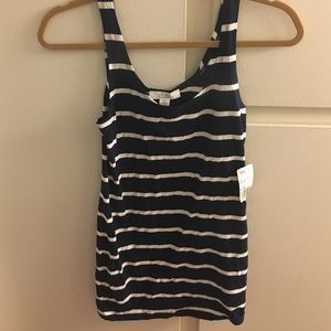 Navy Striped Shirt Dress