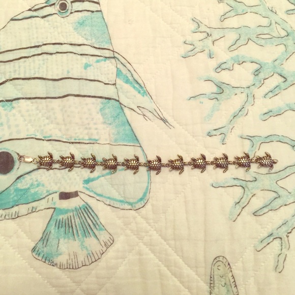 Solid Sterling Silver Turtle Bracelet - image 2