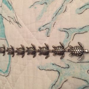 Solid Sterling silver turtle bracelet