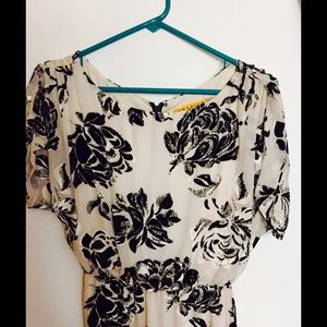 Alice and Olivia black and white floral dress