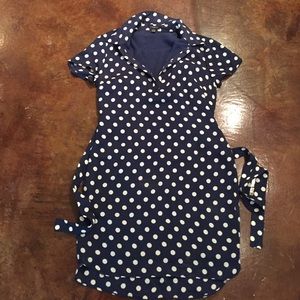 Polka dot collar dress