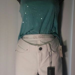 DL1961 Cindy Authentic White Denim Jeans