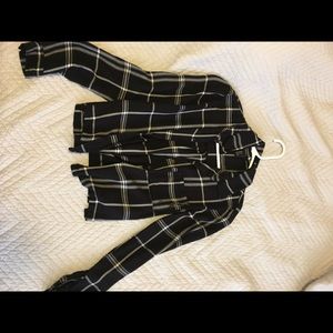 Flannel crop top