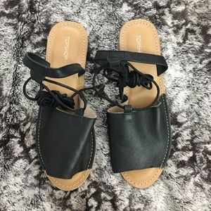 Black lace up sandal size 9.5!
