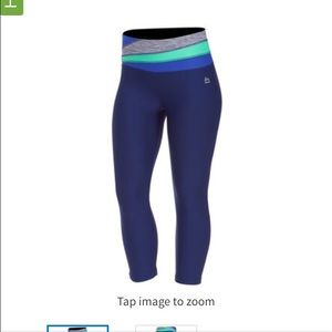 RBX Color-blocked yoga capris