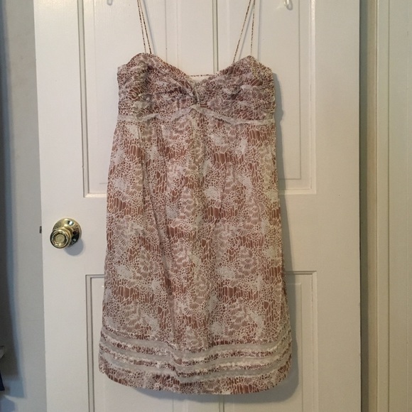 Tan and white dress