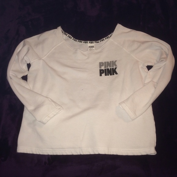 PINK Slouchy crew neck sweater