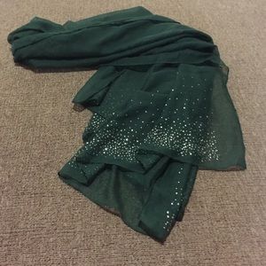 Sparkly green scarf