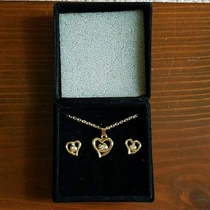 Heart Necklace & Earring Set