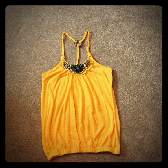 Yellow\gold tank with beading