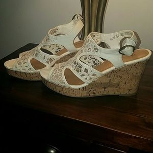American Eagle Wedge heels. 4 inch heel