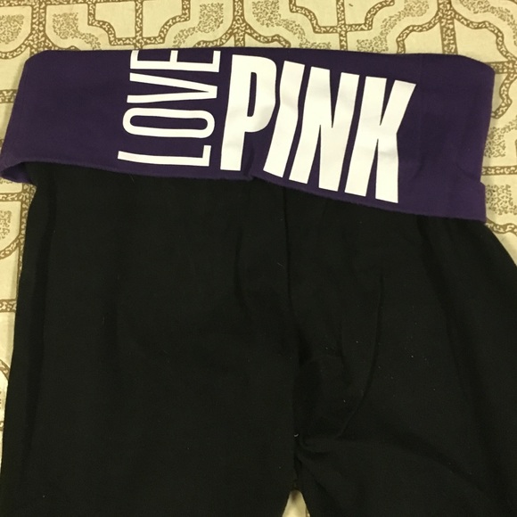 Victoria secret pink leggings purple band XS