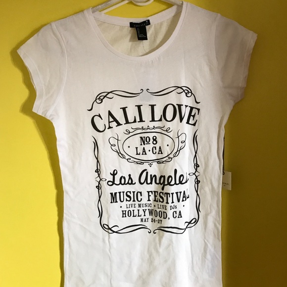 forever 21 white graphic tee