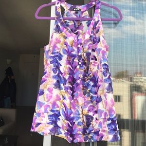 Lily White Watercolor Flower Top