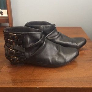 Faux Lather Buckle Ankle Booties 😩1 WEEK LEFT