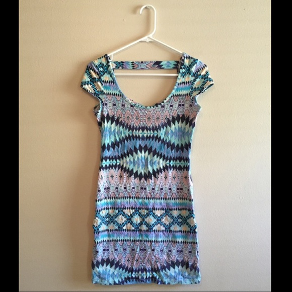 🔹Blue Aztec Body-Con Dress!💕